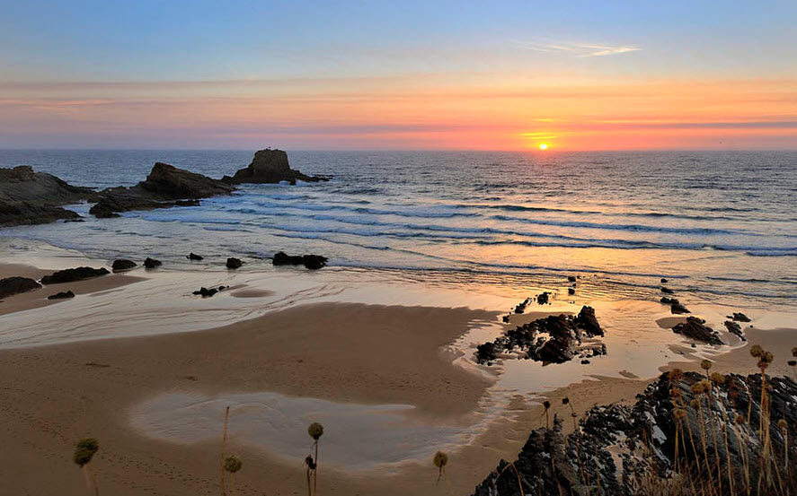 Beach Zambujeira do Mar, Portugal, Portugal